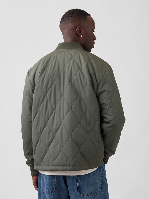 Image number 2 showing, Relaxed Quilted Bomber Jacket