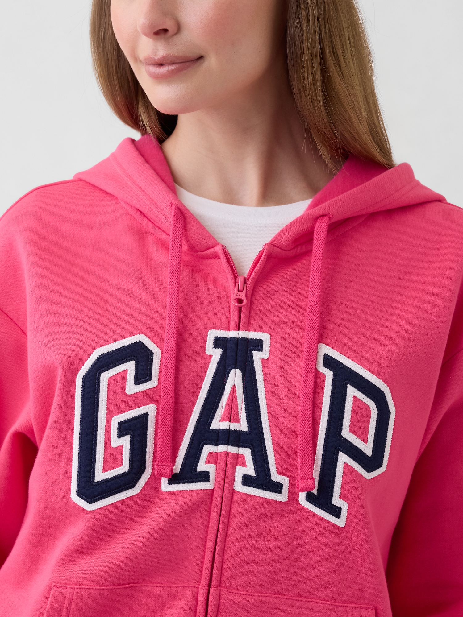 ボーダーズアットバルコニー ZIP UP HOODIE 36 さくらいろ Relaxed Gap Logo Zip Hoodie | Gap Factory