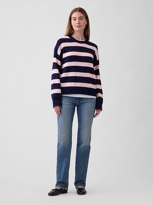 Image number 3 showing, Relaxed Cotton Crewneck Sweater