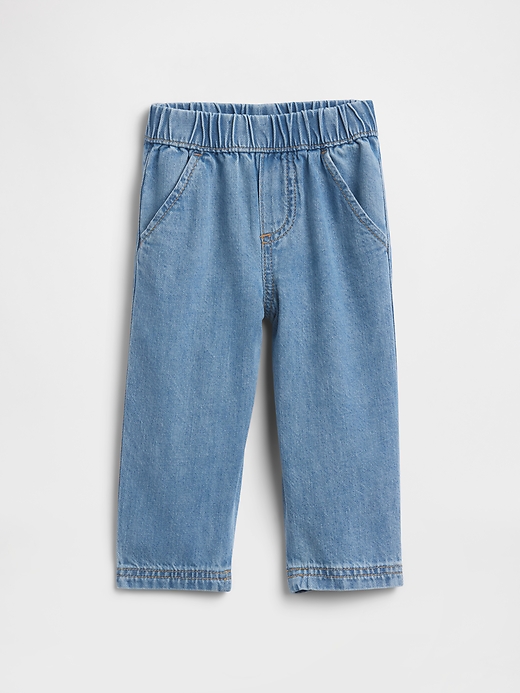 Image number 1 showing, Baby Pull-On Soft Denim Pants