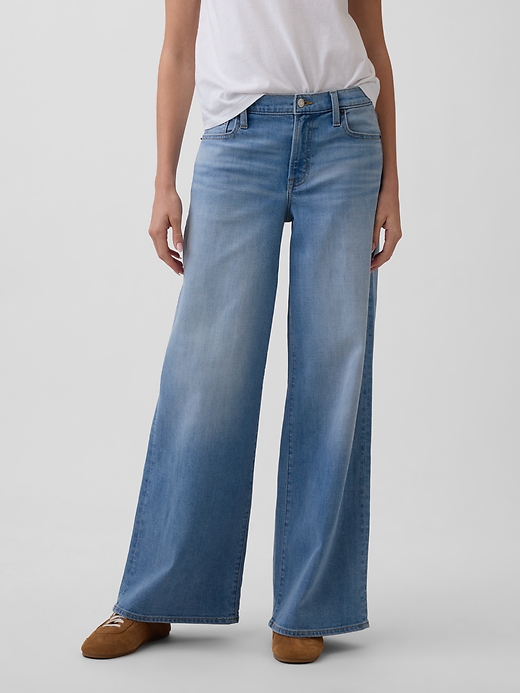 Image number 2 showing, Mid Rise Wide-Leg Jeans