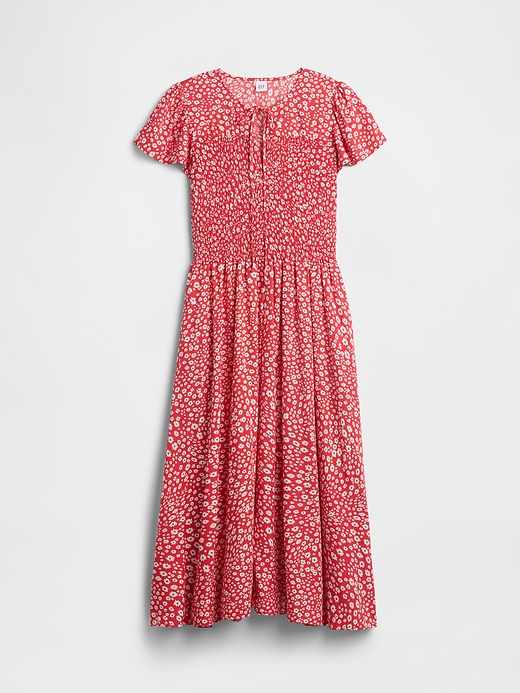 Image number 6 showing, Smocked Flutter Sleeve Midi Dress