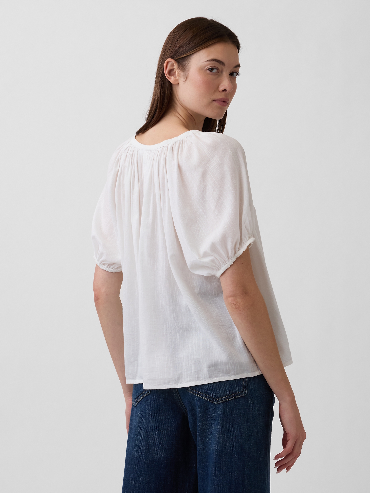 Oversized Puff Sleeve Top | Gap Factory