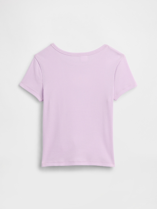 L'image numéro 2 présente T-shirt ras du cou côtelé pour Enfant