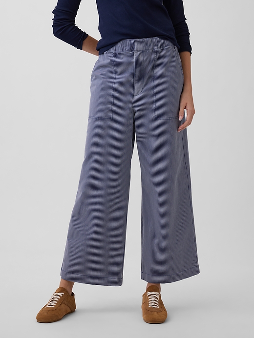 Image number 2 showing, High Rise Easy Wide-Leg Khakis