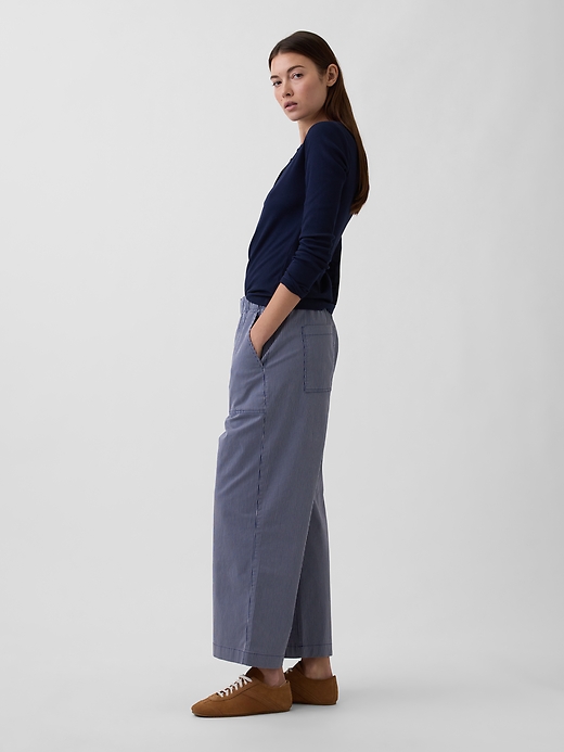 Image number 3 showing, High Rise Easy Wide-Leg Khakis