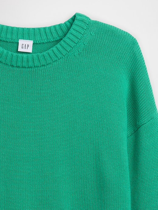 Image number 4 showing, Relaxed Cotton Crewneck Sweater