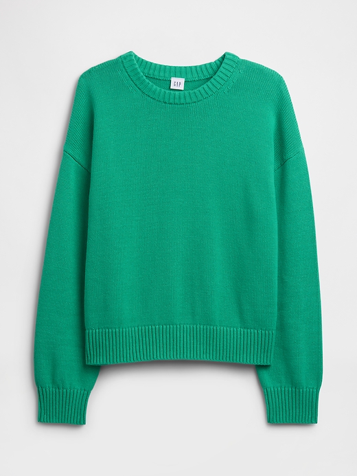 Image number 5 showing, Relaxed Cotton Crewneck Sweater