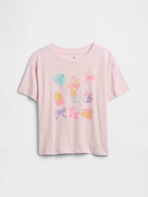 L'image numéro 1 présente T-shirt surdimensionné à imprimé pour enfant