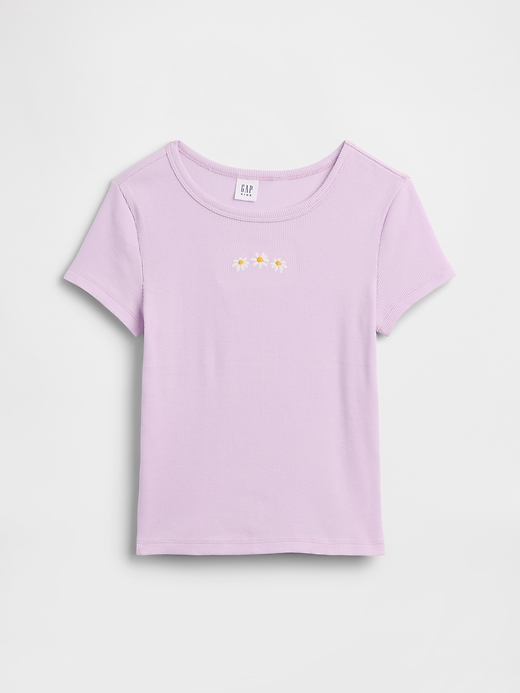 L'image numéro 1 présente T-shirt ras du cou côtelé pour Enfant