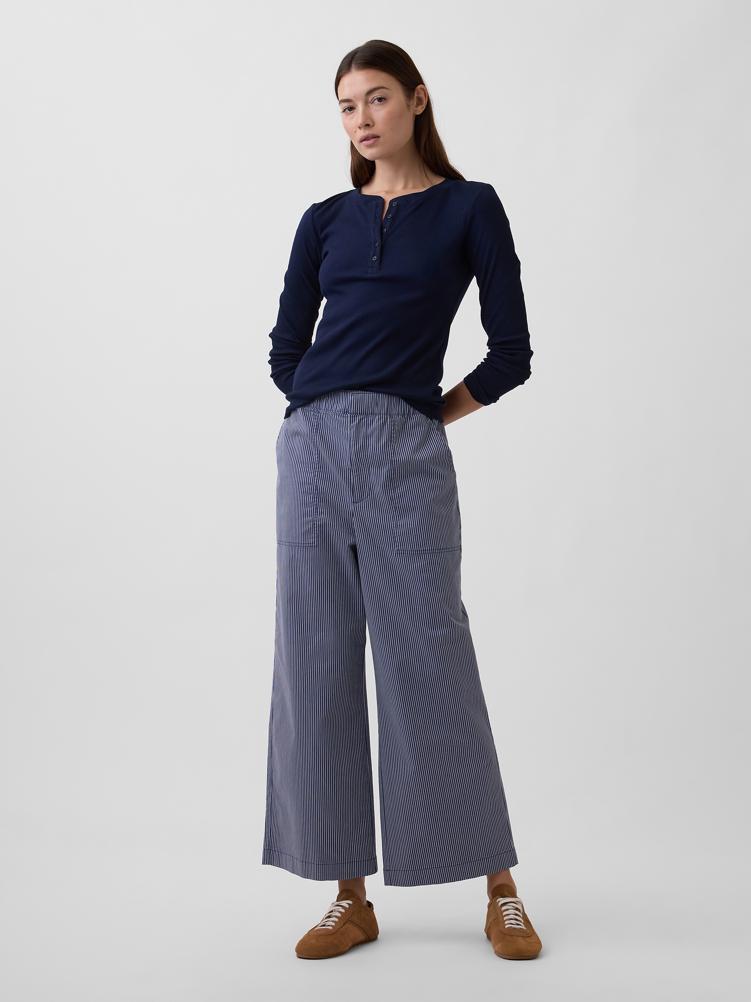 High Rise Easy Wide-Leg Khakis | Gap Factory