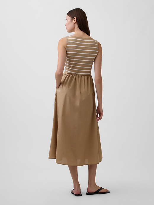 Image number 2 showing, Sleeveless Boatneck Midi Dress