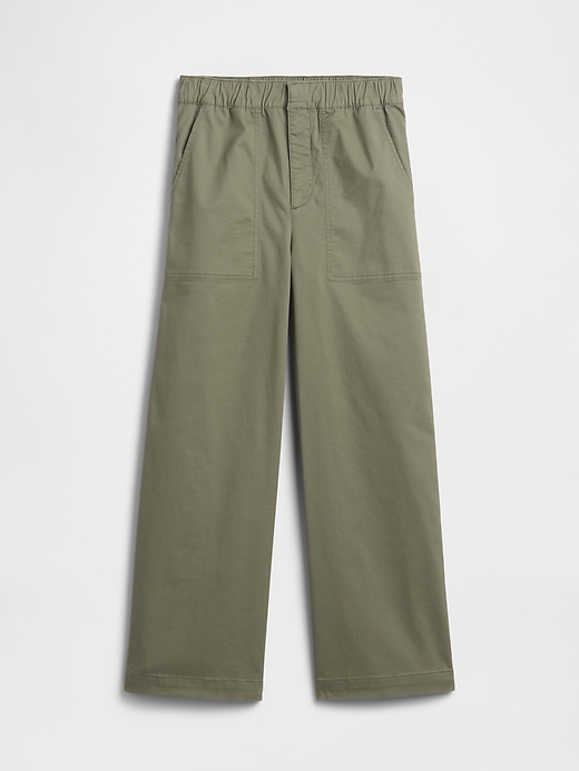 Image number 7 showing, High Rise Easy Wide-Leg Khakis