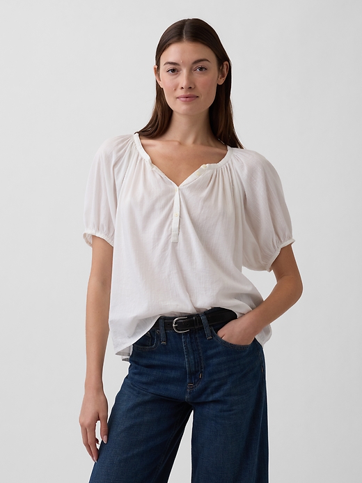 Image number 1 showing, Oversized Puff Sleeve Top