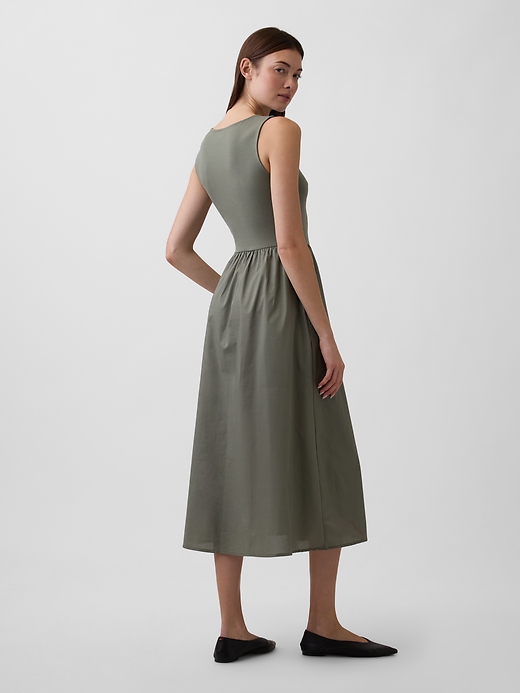 Image number 2 showing, Sleeveless Boatneck Midi Dress