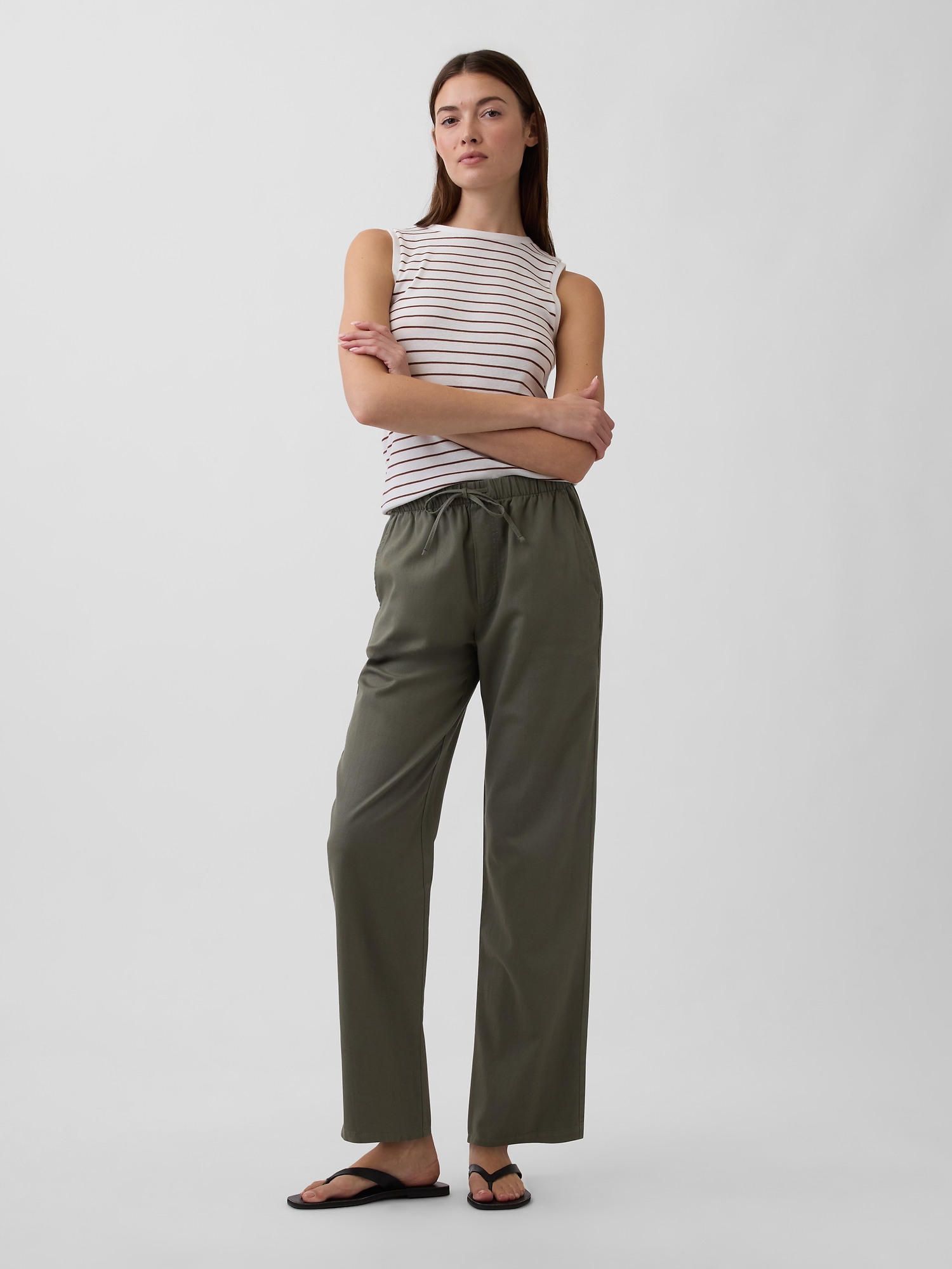 Mid Rise Easy Twill Pants | Gap Factory