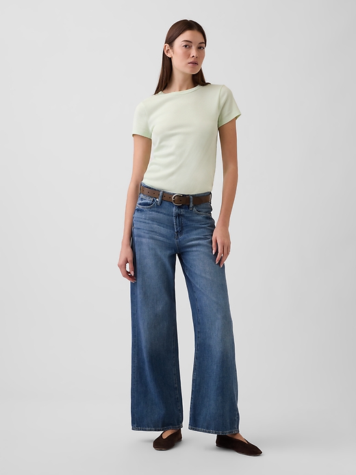 Image number 3 showing, Essential Ribbed Crewneck T-Shirt