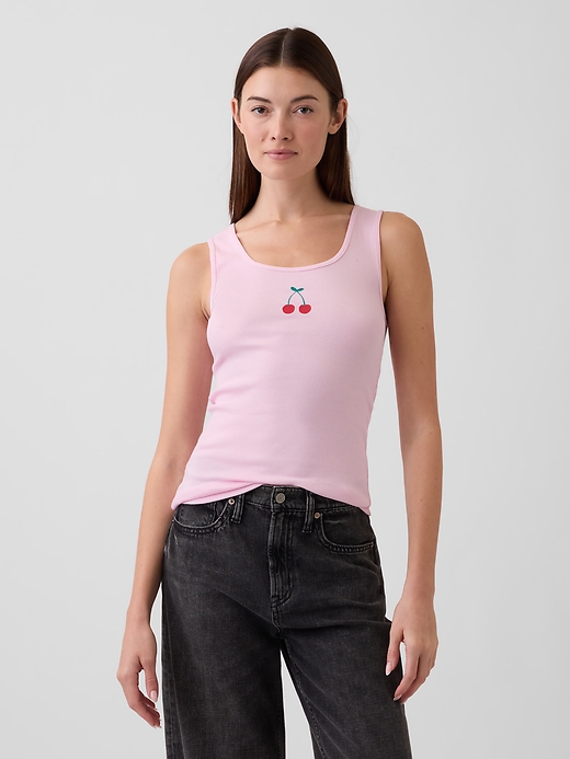 Image number 1 showing, Gap Logo Ribbed Tank Top