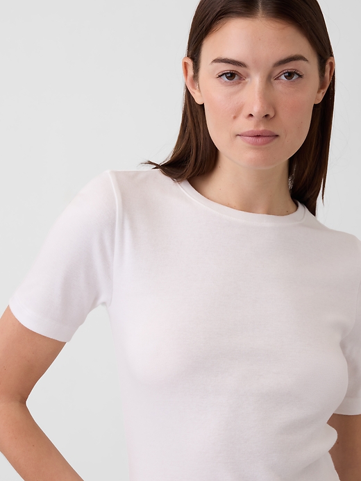 Image number 4 showing, Modern Ribbed Crewneck T-Shirt