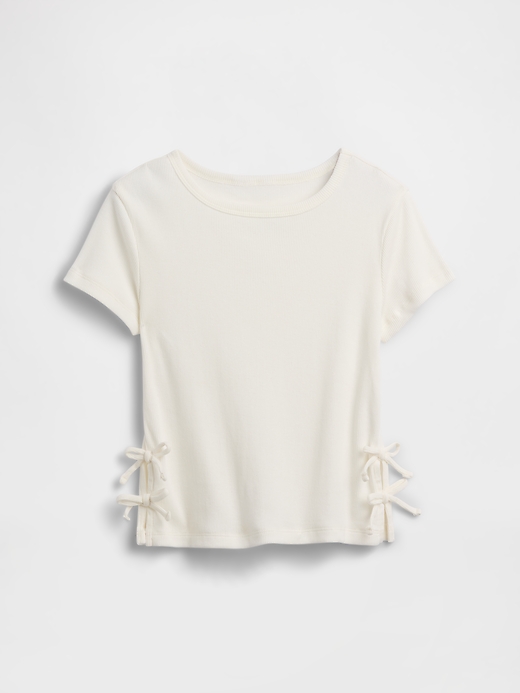 Image number 1 showing, Kids Ribbed Side-Tie T-Shirt