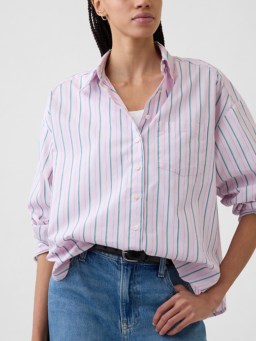 Image number 4 showing, Oversized Shirt in Poplin