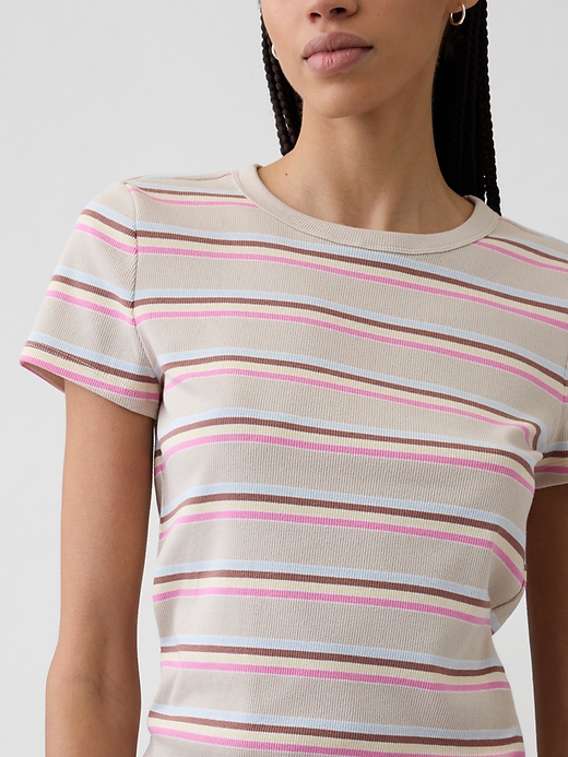Image number 4 showing, Essential Ribbed Crewneck T-Shirt