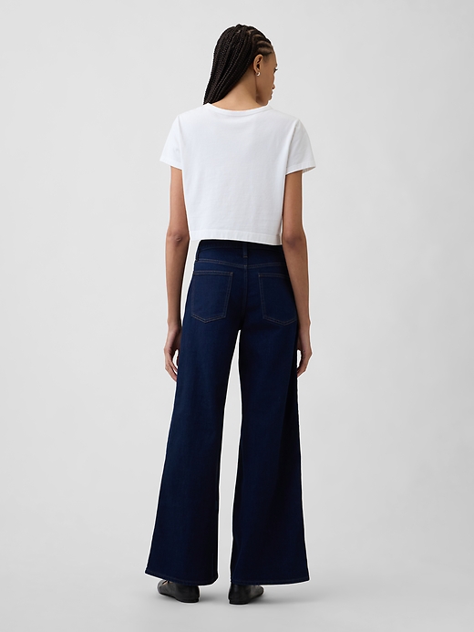 Image number 4 showing, Mid Rise Wide-Leg Jeans