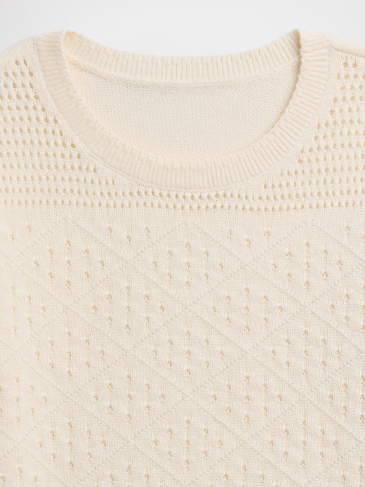 Image number 3 showing, Kids Relaxed Mixed-Stitch Sweater Top