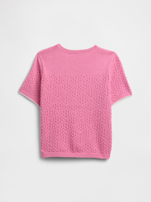 Image number 2 showing, Kids Relaxed Mixed-Stitch Sweater Top