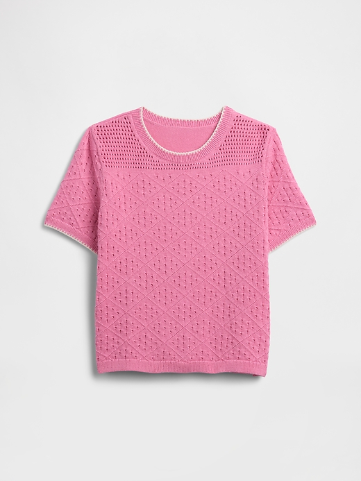 Image number 1 showing, Kids Relaxed Mixed-Stitch Sweater Top