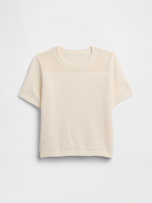 Image number 1 showing, Kids Relaxed Mixed-Stitch Sweater Top