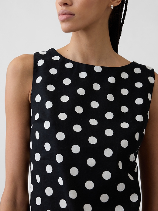 Image number 3 showing, Linen-Blend Apron Mini Dress