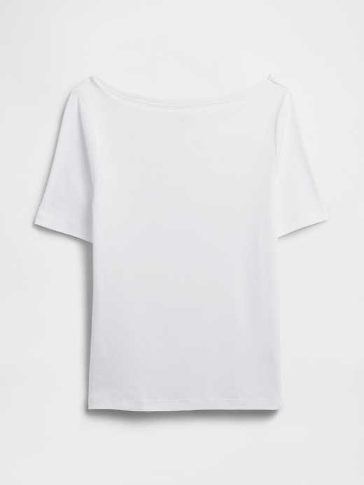 Image number 5 showing, Modern Ribbed Boatneck T-Shirt