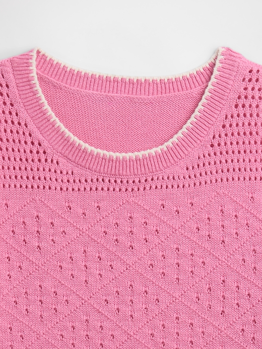 Image number 3 showing, Kids Relaxed Mixed-Stitch Sweater Top