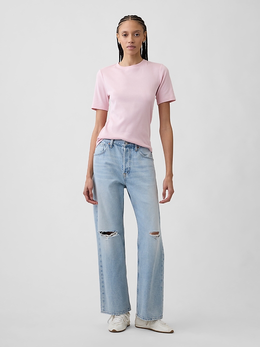 Image number 3 showing, Modern Ribbed Crewneck T-Shirt