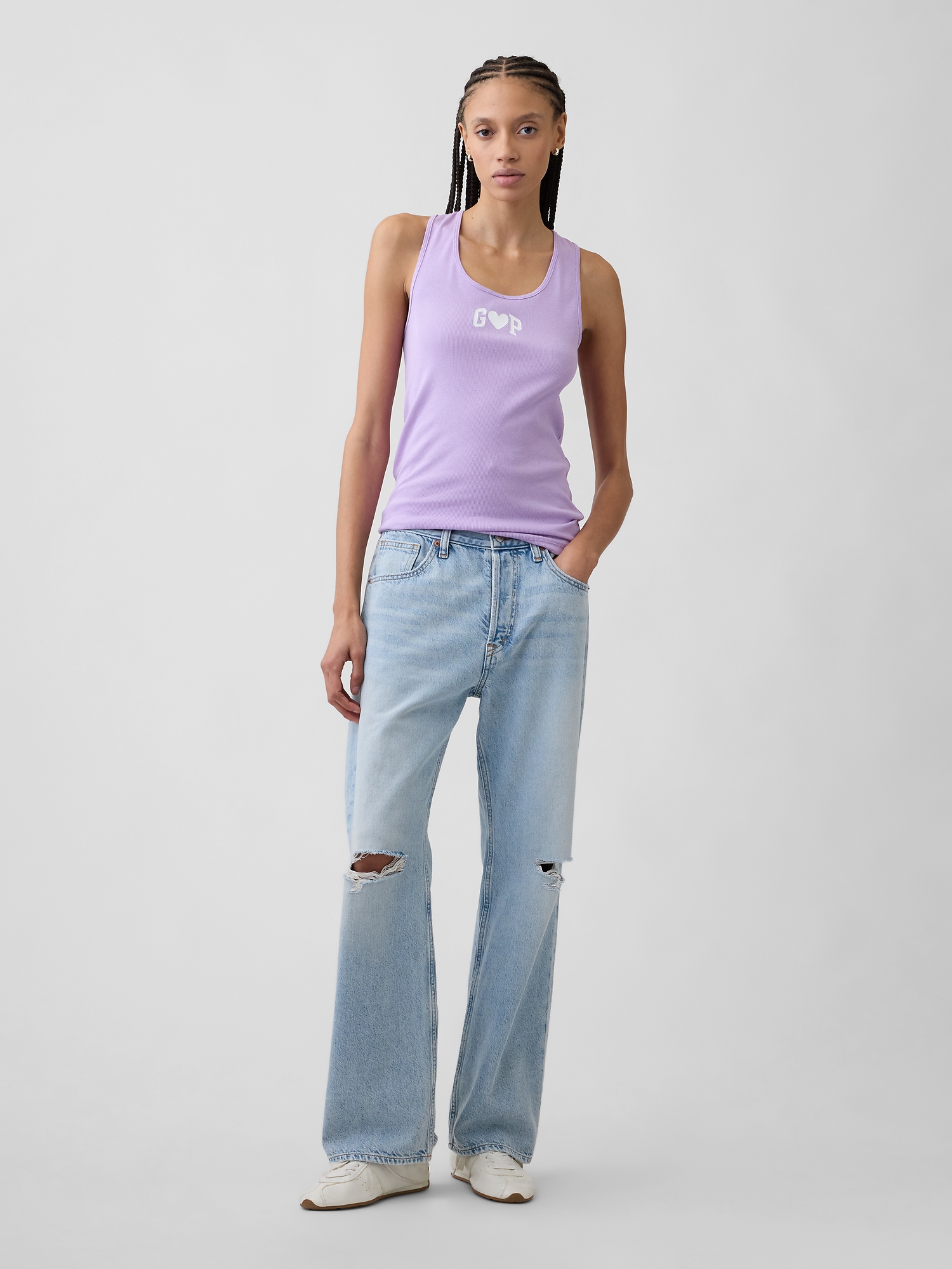 Gap Logo Ribbed Tank Top | Gap Factory