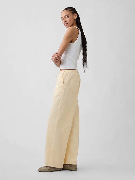 Image number 3 showing, Mid Rise Soft Pull-On Wide-Leg Jeans