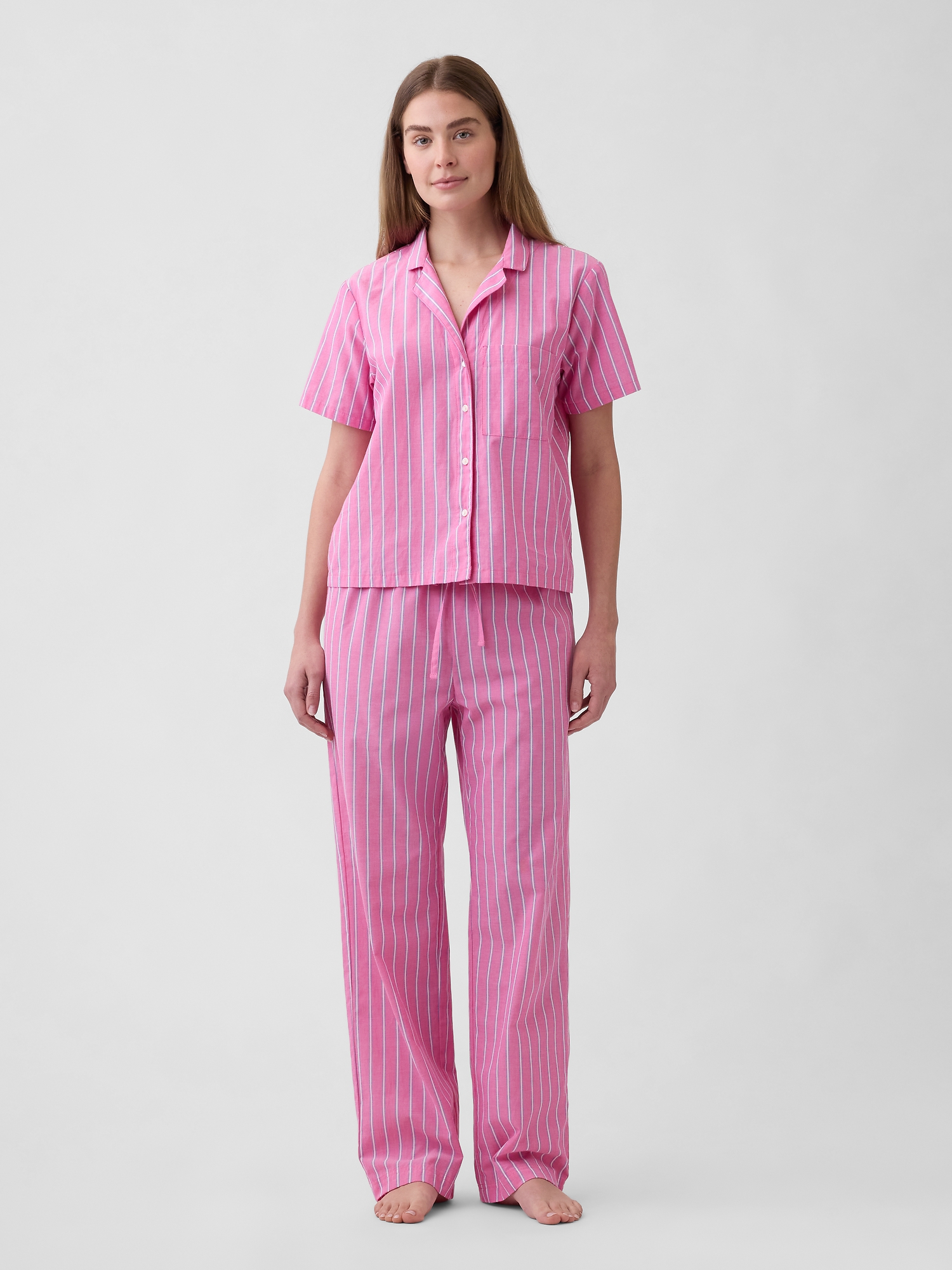 トップス DISCOVERED Carsey Stretch Pajama Shirts Poplin PJ Shirt | Gap Factory