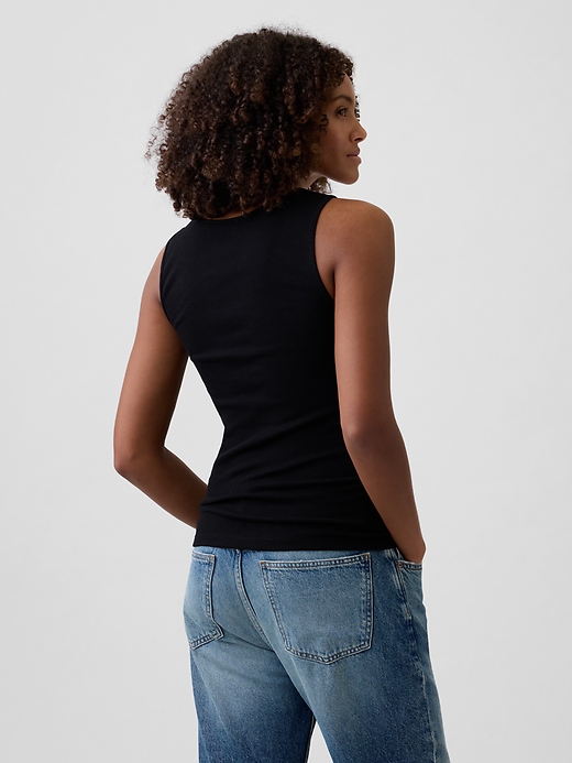 Image number 2 showing, Ribbed Gap Logo Scoopneck Tank Top