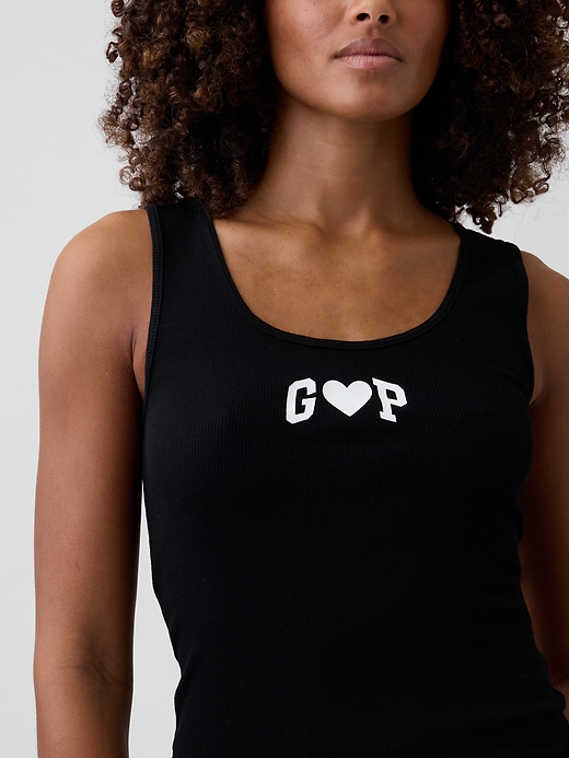 Image number 4 showing, Ribbed Gap Logo Scoopneck Tank Top