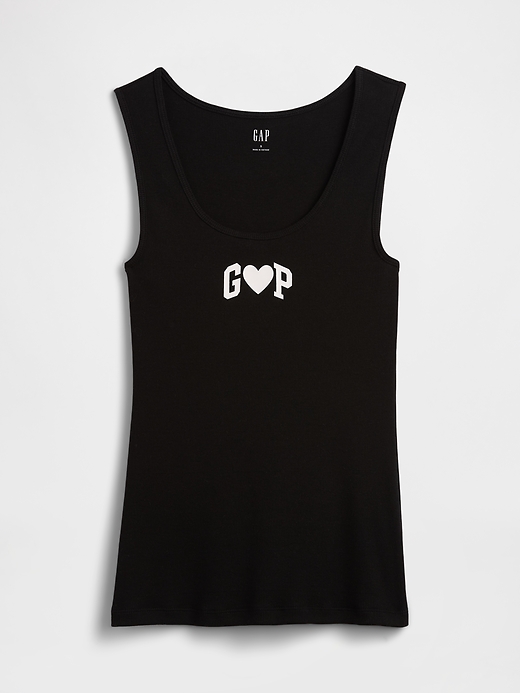 Image number 5 showing, Ribbed Gap Logo Scoopneck Tank Top