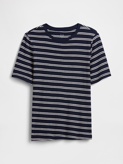 L'image numéro 5 présente T-shirt ras du cou moderne côtelé