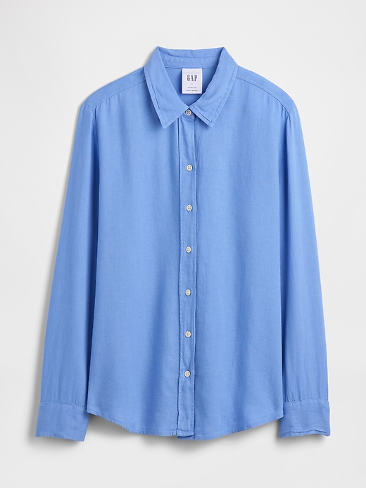 Image number 5 showing, Linen-Blend Easy Shirt