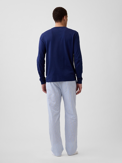 L'image numéro 2 présente Pantalon de pyjama décontracté en popeline