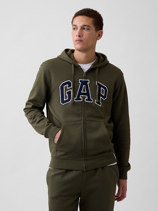 Image number 1 showing, Adult Relaxed Gap Logo Zip Hoodie