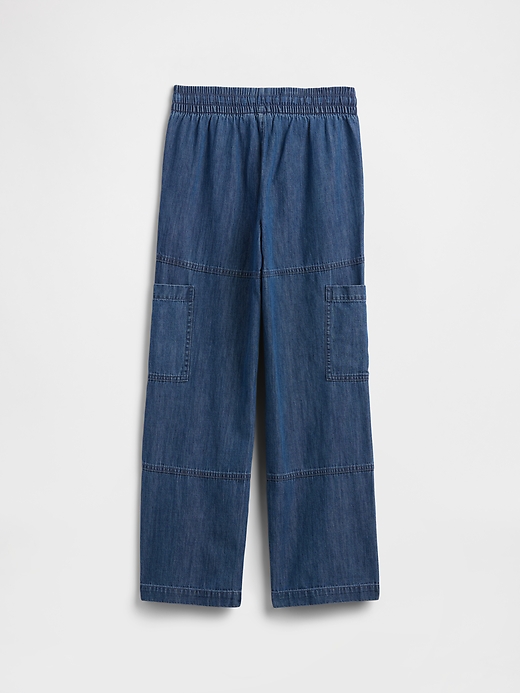 Image number 2 showing, Kids Pull-On Relaxed Denim Cargo Pants