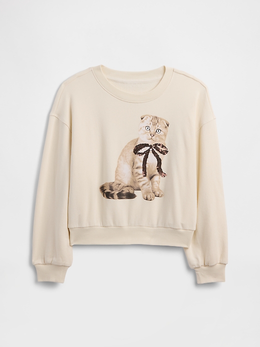 Image number 3 showing, Kids Oversized Wedge Graphic Sweatshirt
