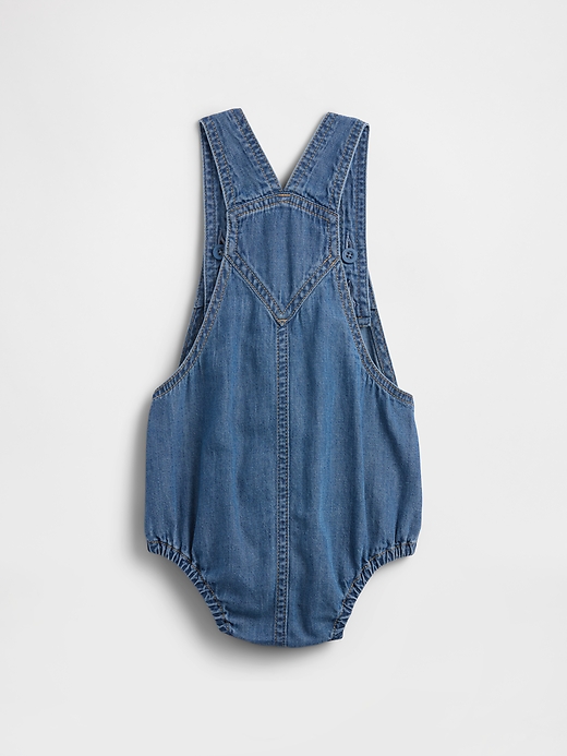 Image number 2 showing, Baby Embroidered Denim Shortalls