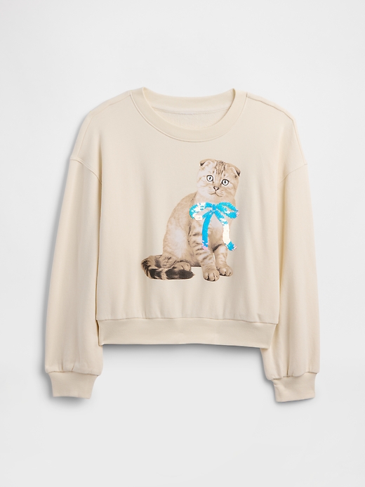 Image number 1 showing, Kids Oversized Wedge Graphic Sweatshirt