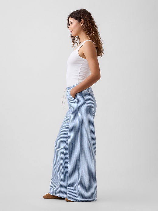 Image number 3 showing, Mid Rise Pull-On SuperLight Wide-Leg Jeans